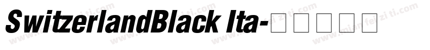 SwitzerlandBlack Ita字体转换